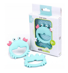 Tulimi Dětské silikonové kousátko Crab Teether, 3m+, 1 ks, mátový