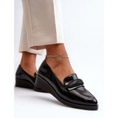 Vinceza Dámské lakované polobotky Loafer Black velikost 41