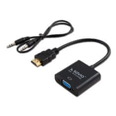 shumee Adaptér SAVIO CL-23/B (HDMI M - D-Sub (VGA) F; 0,20 m; černá)