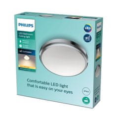 Philips LED Koupelnové stropní přisazené svítidlo Philips DORIS CL257 8718699777197 6W 600lm 2700K IP44 22cm chromové