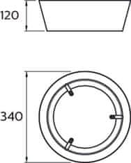 Philips LED Stropní přisazené svítidlo Philips DAWN CL258 8718699777357 14W 1100lm 3000K IP20 34cm bílé