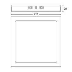 Philips LED Stropní přisazené svítidlo Philips Magneos 8719514328860 12W 1350lm 4000K IP20 21cm hranaté bílé