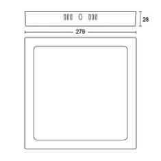 Philips LED Stropní přisazené svítidlo Philips Magneos 8719514328792 20W 2000lm 2700K IP20 28,5cm hranaté bílé