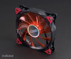 Akasa přídavný ventilátor Vegas LED 12 cm červená