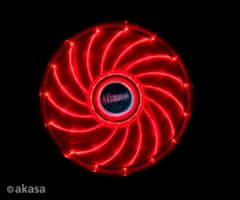 Akasa přídavný ventilátor Vegas LED 12 cm červená