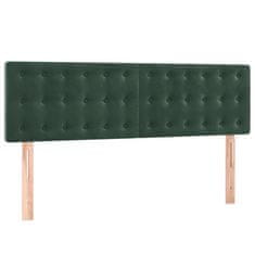 Vidaxl Box spring postel s matrací tmavě zelená 140x200 cm samet