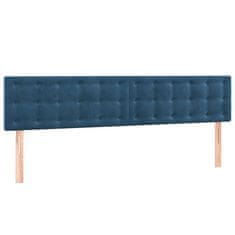 Vidaxl Box spring postel s matrací tmavě modrá 180x200 cm samet