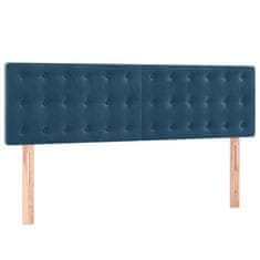 Vidaxl Box spring postel s matrací tmavě modrá 140x200 cm samet