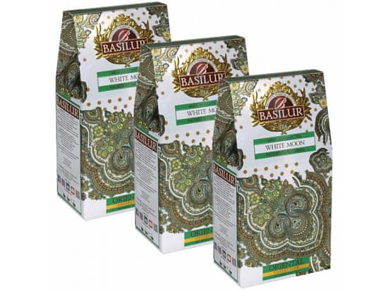 Basilur BASILUR White Moon Cejlonský zelený čaj, sypaný, s mléčným aroma, 100 g