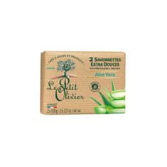 Le Petit Olivier Extra jemné mýdlo - Aloe Vera, 2x100g