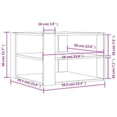 Greatstore Konferenční stolek kouřový dub 59,5x59,5x40 cm kompozitní dřevo