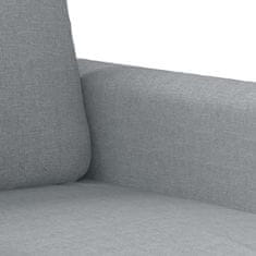 Greatstore 3dílná sedací souprava s poduškami světle šedá textil
