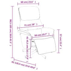 Vidaxl Polohovací křeslo s podnožkou světle šedé textil