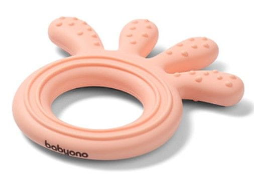BabyOno Silikonové kousátko - Chobotnice, růžové