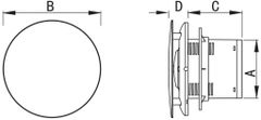 Mexen Axr 100 koupelnový ventilátor, černá (W9602-100-70)