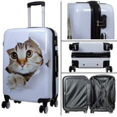 MONOPOL Příruční kufr Cat White