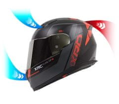 XRC Helma na motorku matt black/red vel. XL