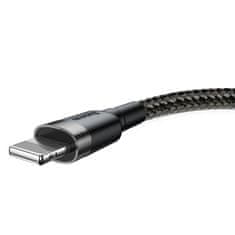 BASEUS datový kabel Cafule Lightning 0,5m 2,4A šedo-černý