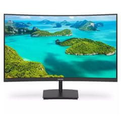 Philips LCD 241E1SC 23,6" zakřivený VA /1920x1080@75Hz/4ms/20mil:1/VGA/HDMI/VESA