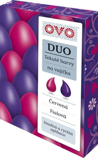 OVO Barva na vajíčka DUO červená a fialová 2x20ml