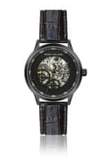 pánské hodinky Finley Automatic Croco Black Leather CBM-2200