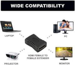 PremiumCord Adapter HDMI A - HDMI A, Female/Female, pozlacená