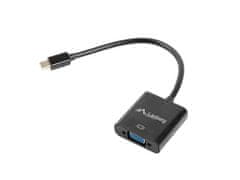 Lanberg adaptér HDMI (M) na VGA (F) + Minijack 3.5mm (F) kabel 20cm