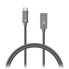 Connect IT Wirez Steel Knight Micro USB - USB, metallic anthracite, 2,1 A, 1 m