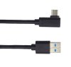 Kabel USB typ C/M zahnutý konektor 90° - USB 3.0 A/M, 50cm