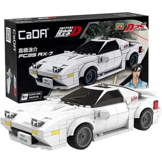 Cada Stavebnice CaDa - Závodní auto Mazda RX-7 FC35 Initial 282 dílků 17cm.