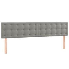 Vidaxl Box spring postel s matrací světle šedá 160x200 cm samet