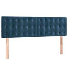 Vidaxl Box spring postel s matrací tmavě modrá 140x200 cm samet