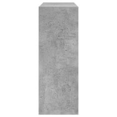 Greatstore Botník betonově šedý 60 x 21 x 57 cm kompozitní dřevo