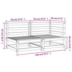 Vidaxl Zahradní pohovka 2místná impregnovaná borovice