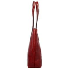 Delami Vera Pelle Luxusní dámská kožená kabelka Edna, červená