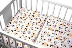 Baby Nellys 2-dílné bavlněné povlečení Ptáčci a Vážky - bílá, 120x90, 40x60 cm
