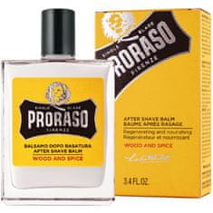 Proraso Wood & Spice After Shave - hydratační balzám po holení, 100ml, hloubkově hydratuje pleť