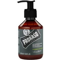 Proraso Cypress & Vetyver Beard Wash - cypřišový čistič vousů, 200ml, důkladně čistí vousy