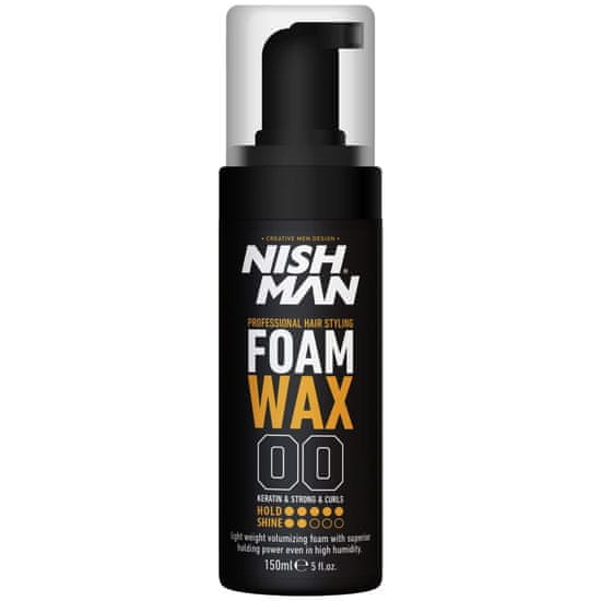 NISHMAN Foam - vosk pro styling v pěně, 150ml pro muže, poskytuje silnou fixaci