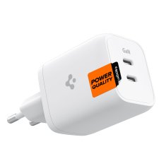 Spigen Spigen ArcStation Wall Charger PE2106, white (GaN / 2-Port / Total 65W / USB-C PD 65W / PPS 65W)