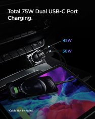 Spigen Spigen ArcStation Car Charger PC2200 2-Port/USB-C PD3.0 PPS 45W/USB-C PD3.0 30W PPS 25W/Total 75W