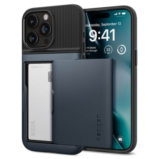 Spigen Spigen Slim Armor CS, metal slate - iPhone 15 Pro Max