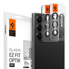 Spigen Spigen Glass tR EZ Fit Optik Pro Black 2 Pack - Samsung Galaxy S22 Ultra