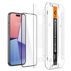 Spigen Spigen Glass tR EZ Fit 2 Pack, FC Black - iPhone 15 Plus