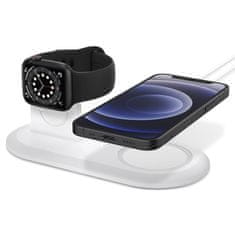 Spigen Spigen Magsafe Charger & Apple watch stand 2 in 1 Mag Fit Duo White