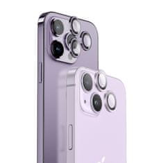 BLUEO Blueo Sapphire Crystal Stainless Steel Camera Lens Protector, purple - iPhone 14 Pro/14 Pro Max