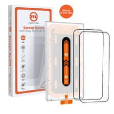 Mobile-origin Mobile Origin Orange Screen Guard iPhone 15 Pro Max with easy applicator, 2 pack