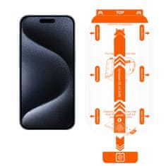 Mobile-origin Mobile Origin Orange Screen Guard iPhone 15 Pro/15 with easy applicator, 2 pack