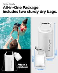 Spigen Spigen Aqua Shield WaterProof Dry Bag 20L + 2L A630, snow white