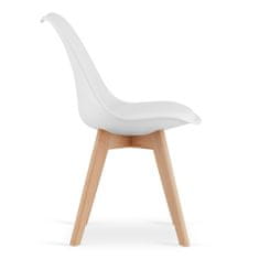 vyprodejpovleceni Bílá židle BALI MARK s bukovými nohami